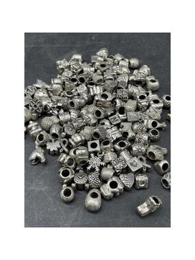 Silver Charms Beads Lot over 100 pieces